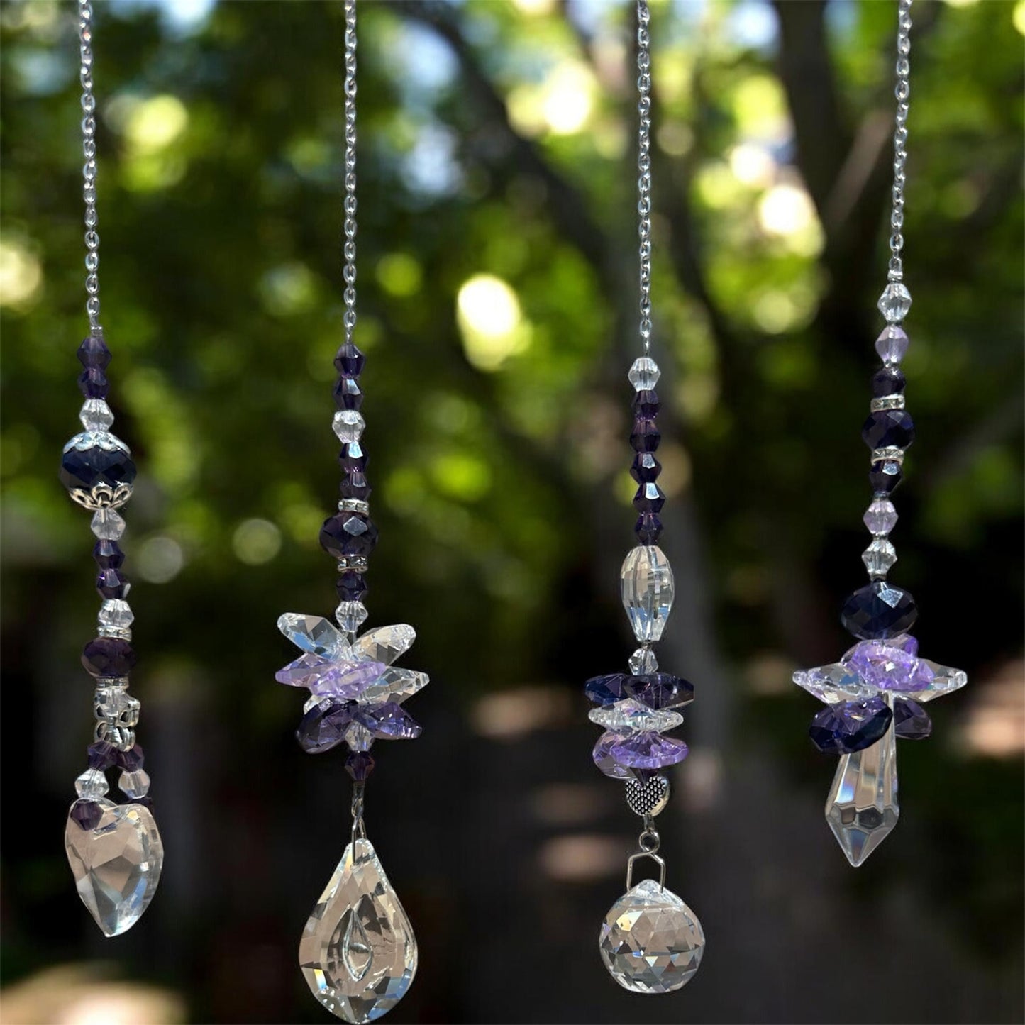 Purple Crystal Suncatchers