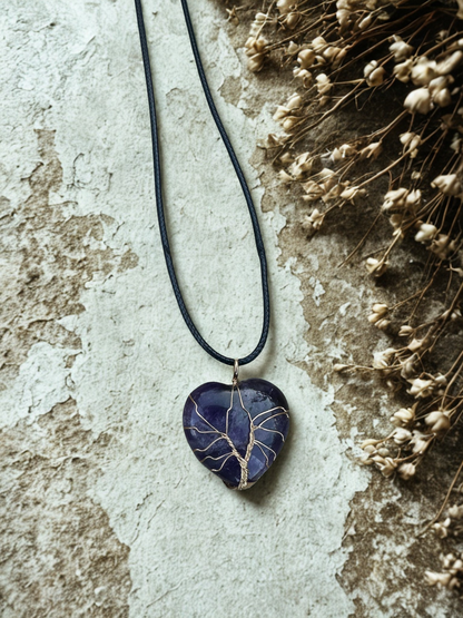 Heart Stone Pendant Necklace