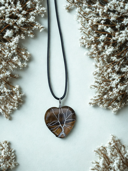 Heart Stone Pendant Necklace