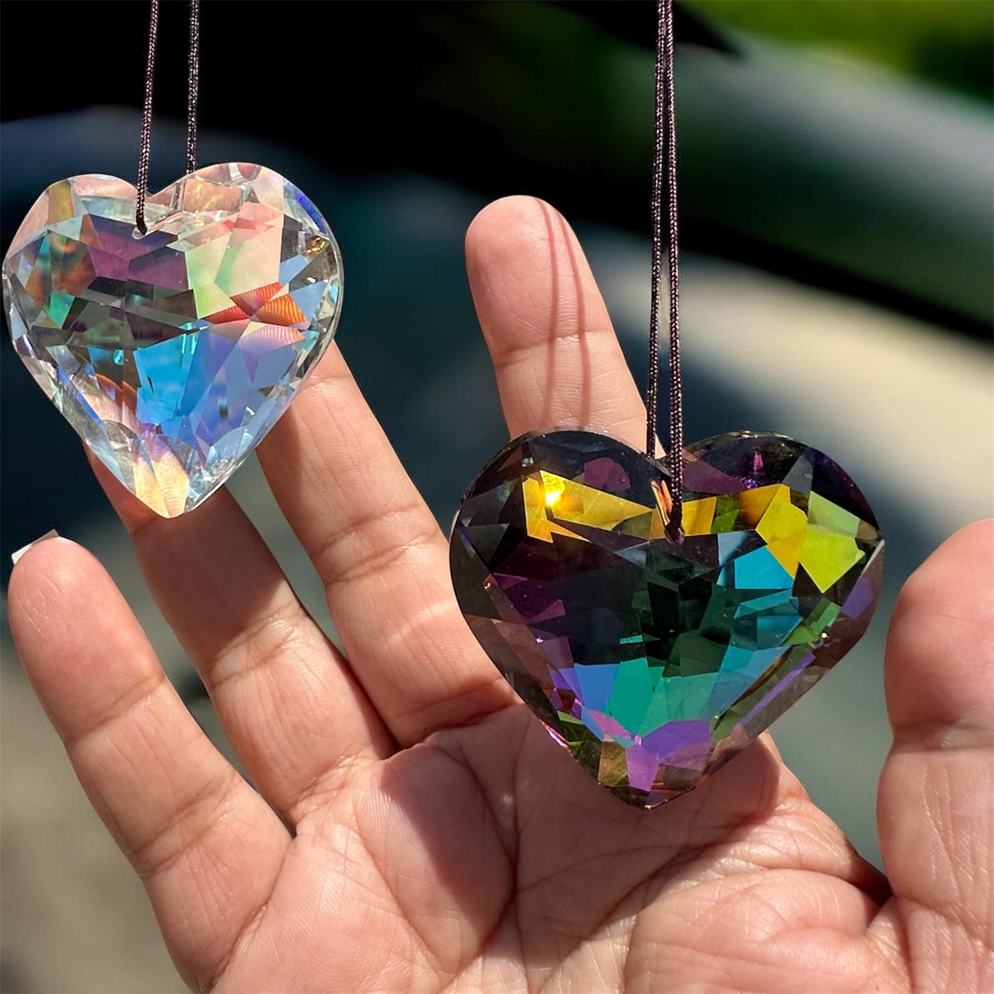 Heart Crystal Suncatchers