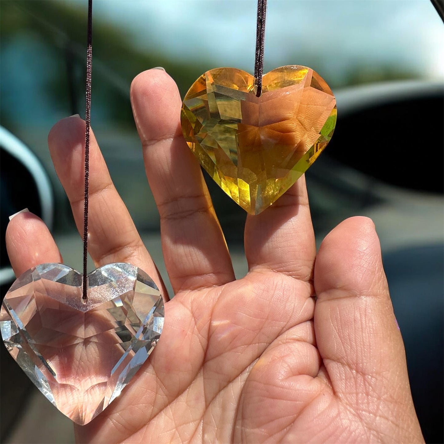 Heart Crystal Suncatchers